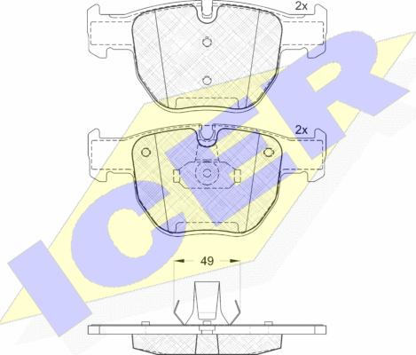 Icer 181574 - Kit pastiglie freno, Freno a disco autozon.pro