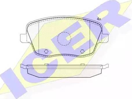 Icer 181575 - Kit pastiglie freno, Freno a disco autozon.pro