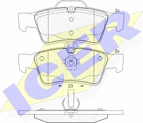 Icer 181576 - Kit pastiglie freno, Freno a disco autozon.pro