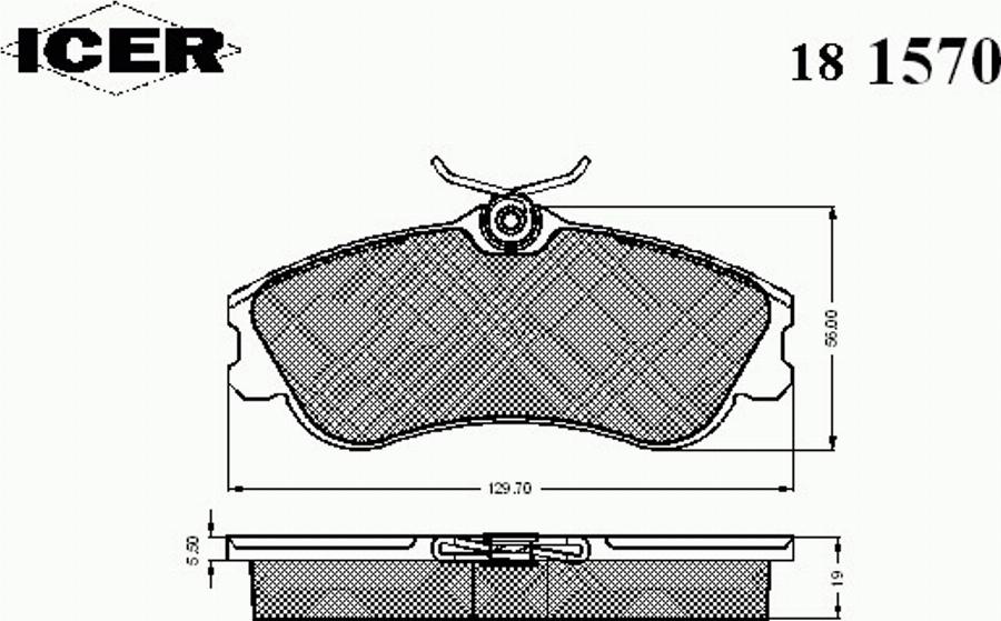 Icer 181570 - Kit pastiglie freno, Freno a disco autozon.pro