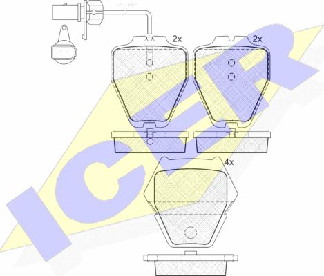 Icer 181571 - Kit pastiglie freno, Freno a disco autozon.pro