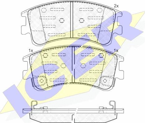 Icer 181578 - Kit pastiglie freno, Freno a disco autozon.pro