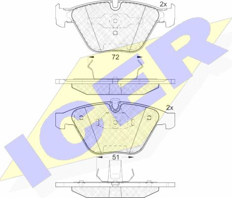 Icer 181577 - Kit pastiglie freno, Freno a disco autozon.pro