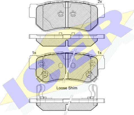 Icer 181645 - Kit pastiglie freno, Freno a disco autozon.pro