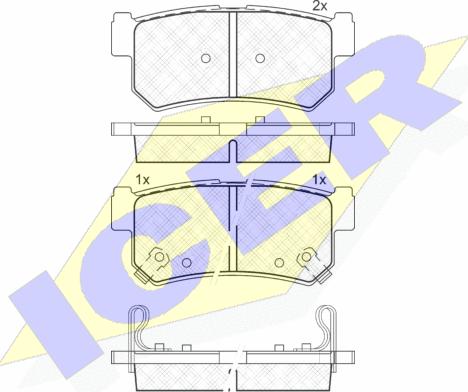 Icer 181646 - Kit pastiglie freno, Freno a disco autozon.pro