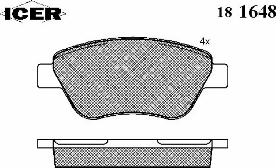 Icer 181648 - Kit pastiglie freno, Freno a disco autozon.pro