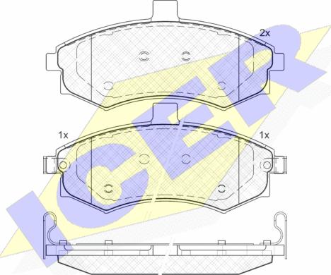 Icer 181643 - Kit pastiglie freno, Freno a disco autozon.pro