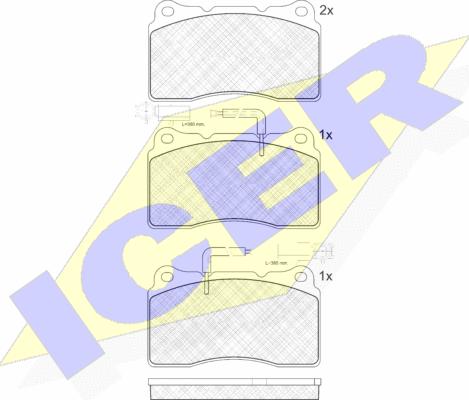 Icer 181647 - Kit pastiglie freno, Freno a disco autozon.pro