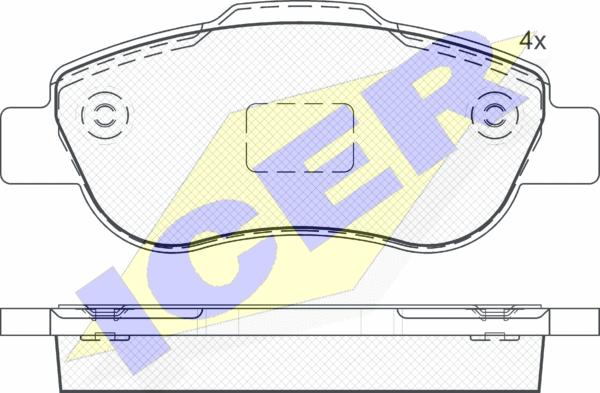 Icer 181659 - Kit pastiglie freno, Freno a disco autozon.pro