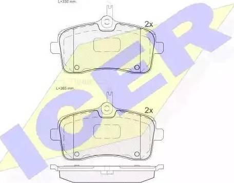 Icer 181656 - Kit pastiglie freno, Freno a disco autozon.pro