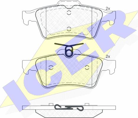 Icer 181651-200 - Kit pastiglie freno, Freno a disco autozon.pro