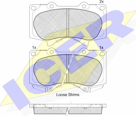 Icer 181665 - Kit pastiglie freno, Freno a disco autozon.pro