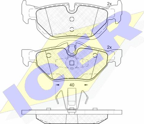 Icer 181663 - Kit pastiglie freno, Freno a disco autozon.pro