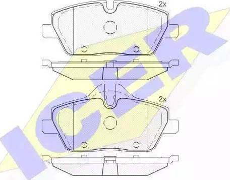 Icer 181662 - Kit pastiglie freno, Freno a disco autozon.pro