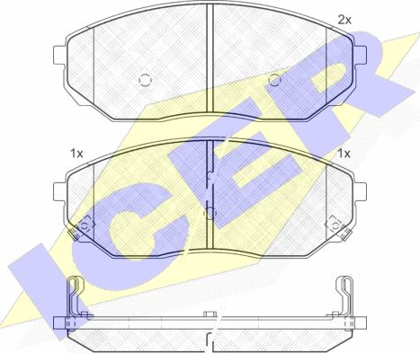 Icer 181606 - Kit pastiglie freno, Freno a disco autozon.pro