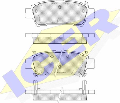 Icer 181608 - Kit pastiglie freno, Freno a disco autozon.pro