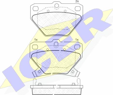 Icer 181607 - Kit pastiglie freno, Freno a disco autozon.pro