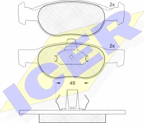 Icer 181616 - Kit pastiglie freno, Freno a disco autozon.pro