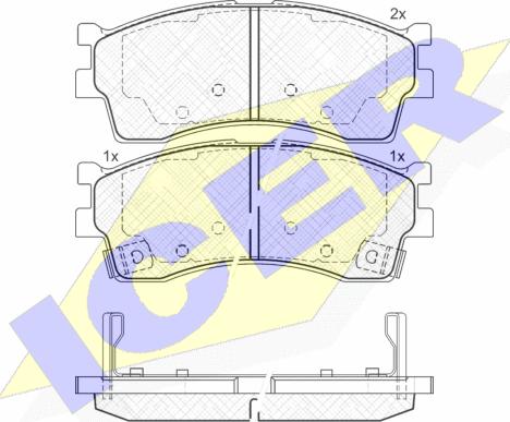 Icer 181610 - Kit pastiglie freno, Freno a disco autozon.pro