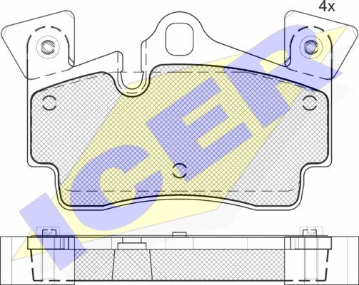 Icer 181611-203 - Kit pastiglie freno, Freno a disco autozon.pro