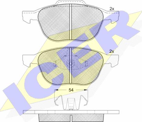 Icer 181617399 - Kit pastiglie freno, Freno a disco autozon.pro