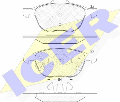 Icer 181617-203 - Kit pastiglie freno, Freno a disco autozon.pro