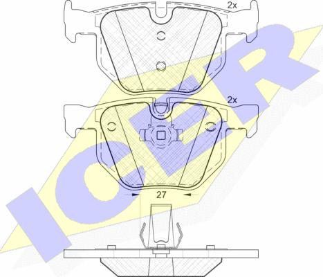 Icer 181684 - Kit pastiglie freno, Freno a disco autozon.pro