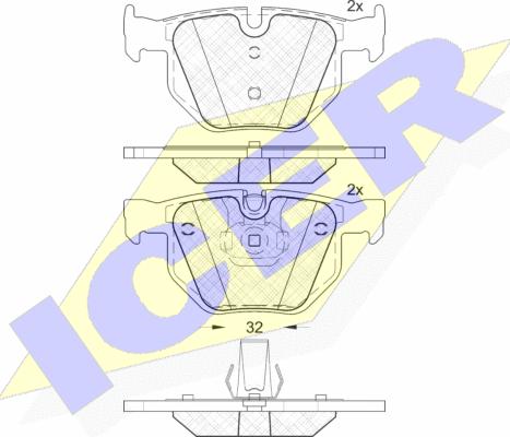 Icer 181685-202 - Kit pastiglie freno, Freno a disco autozon.pro