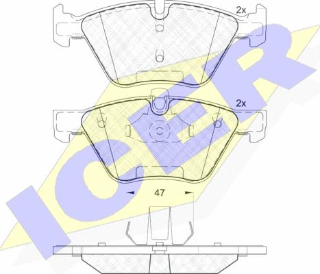 Icer 181683-203 - Kit pastiglie freno, Freno a disco autozon.pro