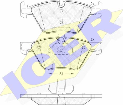 Icer 181683 - Kit pastiglie freno, Freno a disco autozon.pro