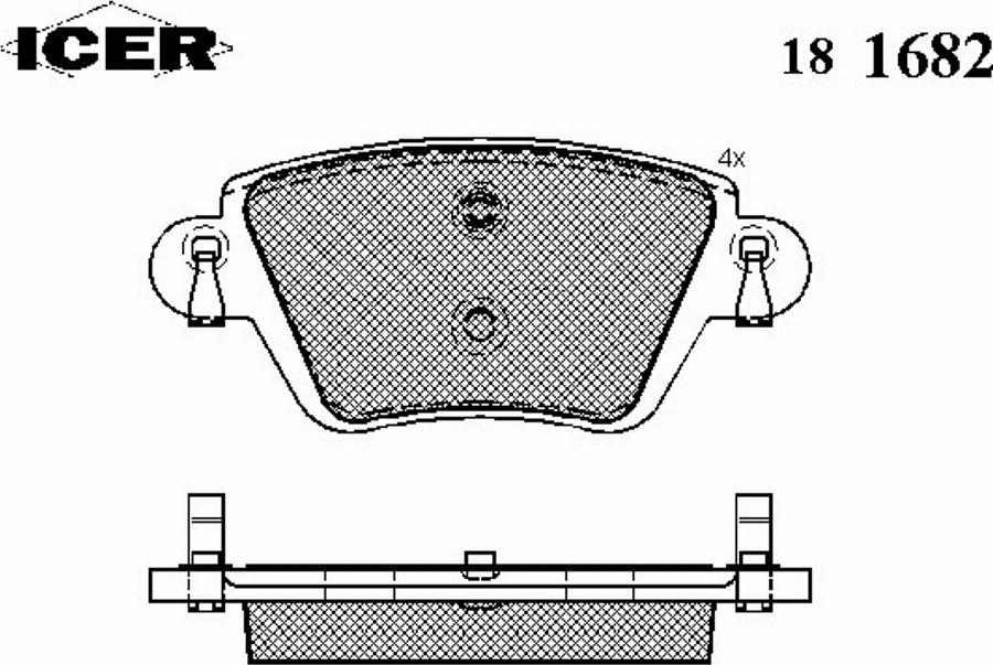 Icer 181682 - Kit pastiglie freno, Freno a disco autozon.pro