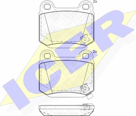 Icer 181634 - Kit pastiglie freno, Freno a disco autozon.pro