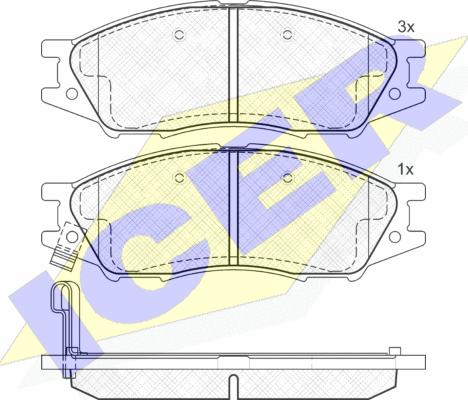 Icer 181635 - Kit pastiglie freno, Freno a disco autozon.pro