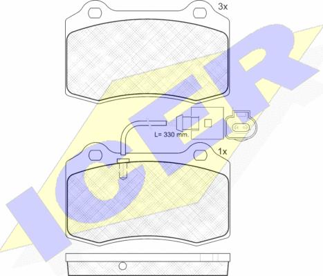 Icer 181636 - Kit pastiglie freno, Freno a disco autozon.pro