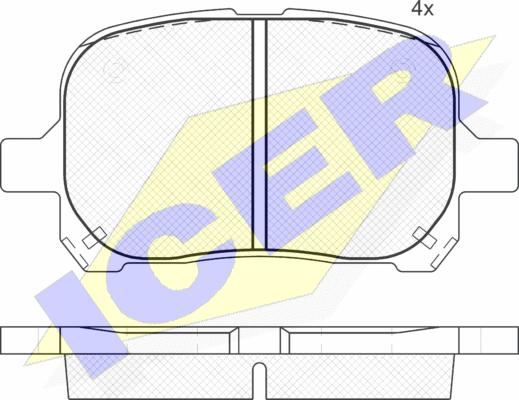 Icer 181632-399 - Kit pastiglie freno, Freno a disco autozon.pro