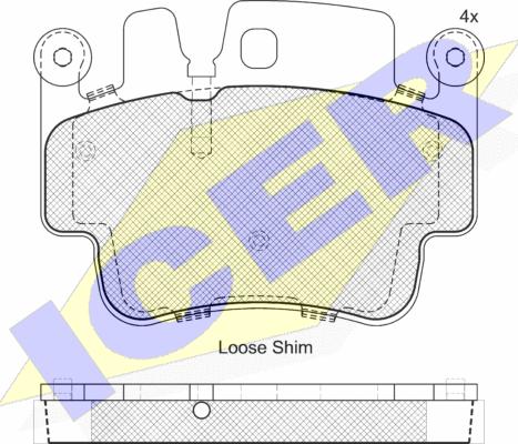 Icer 181627 - Kit pastiglie freno, Freno a disco autozon.pro