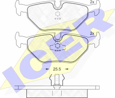 Icer 181051 - Kit pastiglie freno, Freno a disco autozon.pro