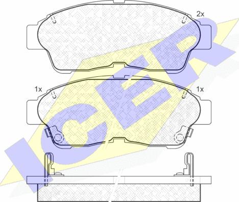 Icer 181005 - Kit pastiglie freno, Freno a disco autozon.pro