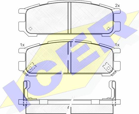 Icer 181000 - Kit pastiglie freno, Freno a disco autozon.pro