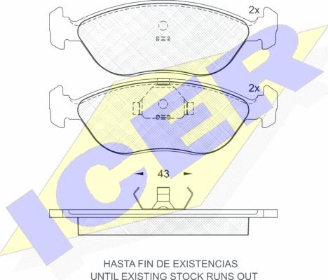 Icer 181016 - Kit pastiglie freno, Freno a disco autozon.pro