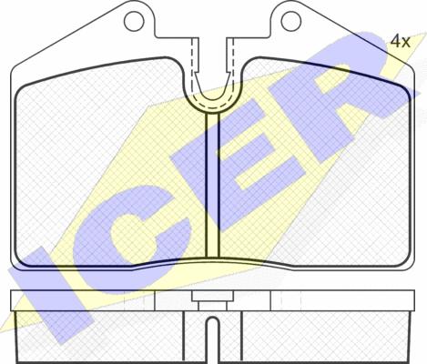 Icer 181036 - Kit pastiglie freno, Freno a disco autozon.pro