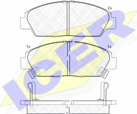 Icer 181020 - Kit pastiglie freno, Freno a disco autozon.pro