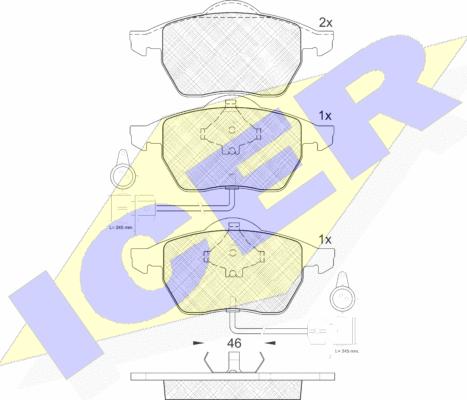 Icer 181191 - Kit pastiglie freno, Freno a disco autozon.pro