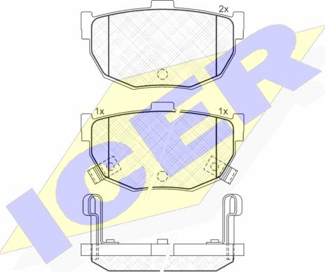 Icer 181144 - Kit pastiglie freno, Freno a disco autozon.pro