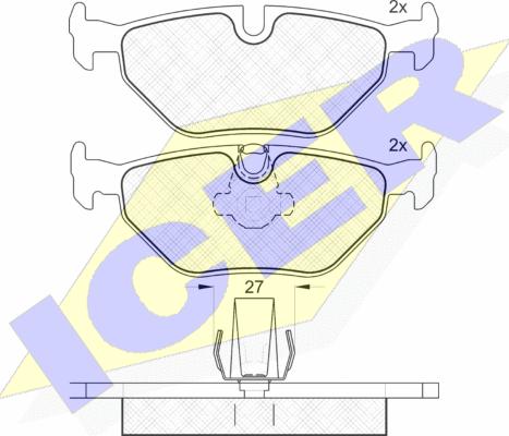 Icer 181141 - Kit pastiglie freno, Freno a disco autozon.pro