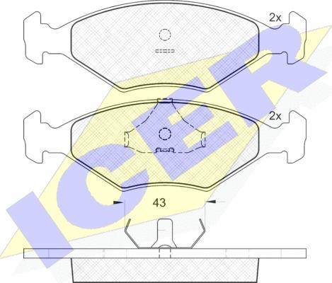 Icer 181148 - Kit pastiglie freno, Freno a disco autozon.pro