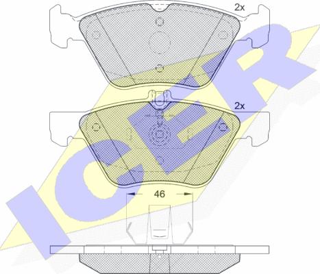 Icer 181159 - Kit pastiglie freno, Freno a disco autozon.pro