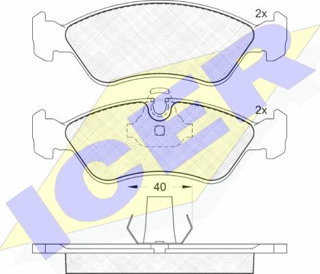 Icer 181152 - Kit pastiglie freno, Freno a disco autozon.pro