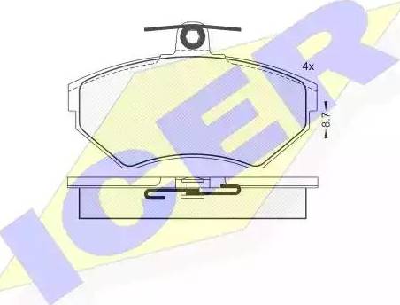 Icer 181157 - Kit pastiglie freno, Freno a disco autozon.pro