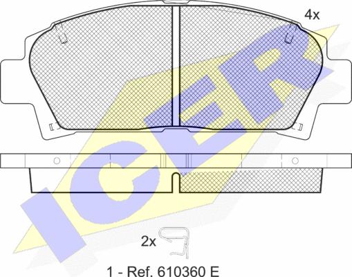 Icer 181169 - Kit pastiglie freno, Freno a disco autozon.pro